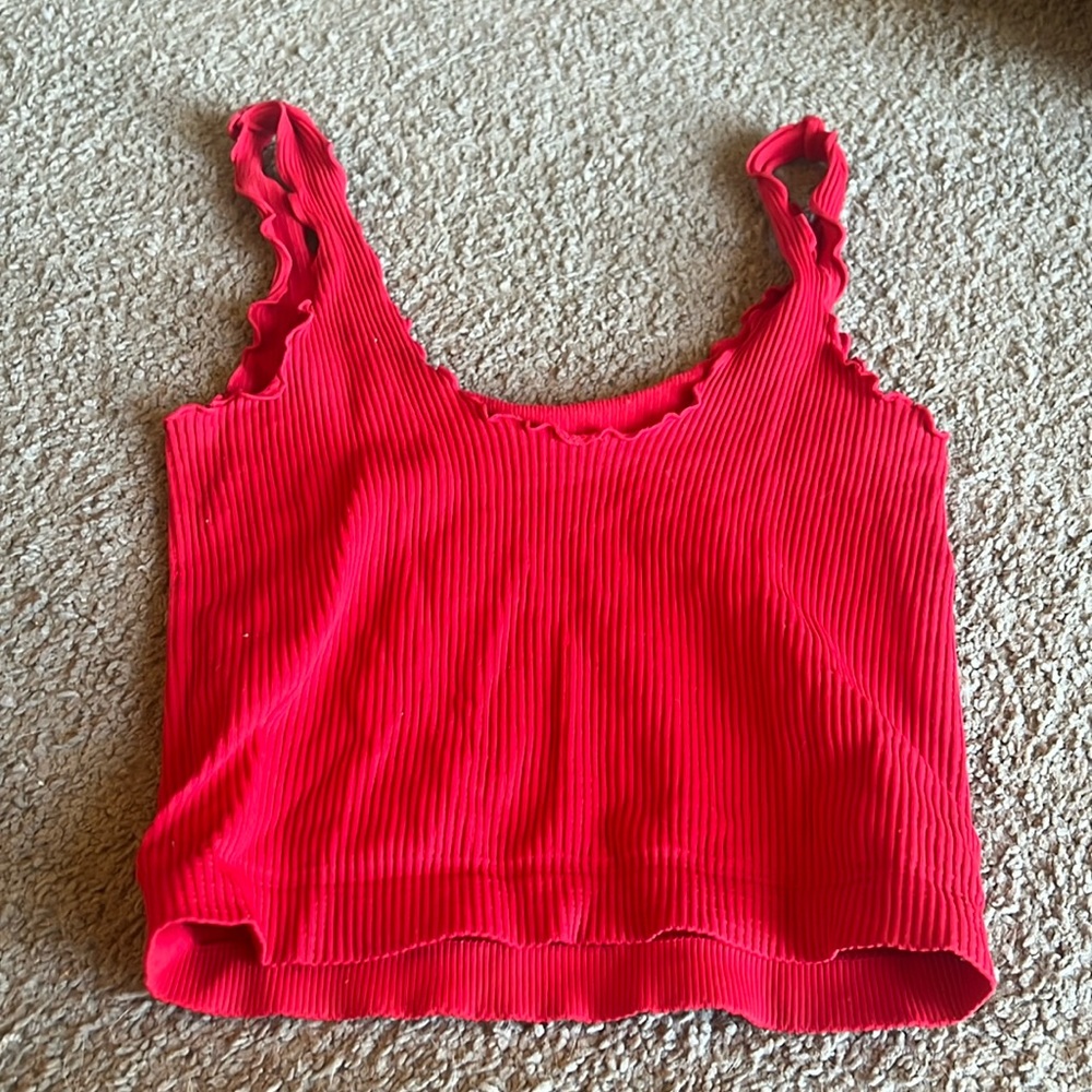 Red crop top